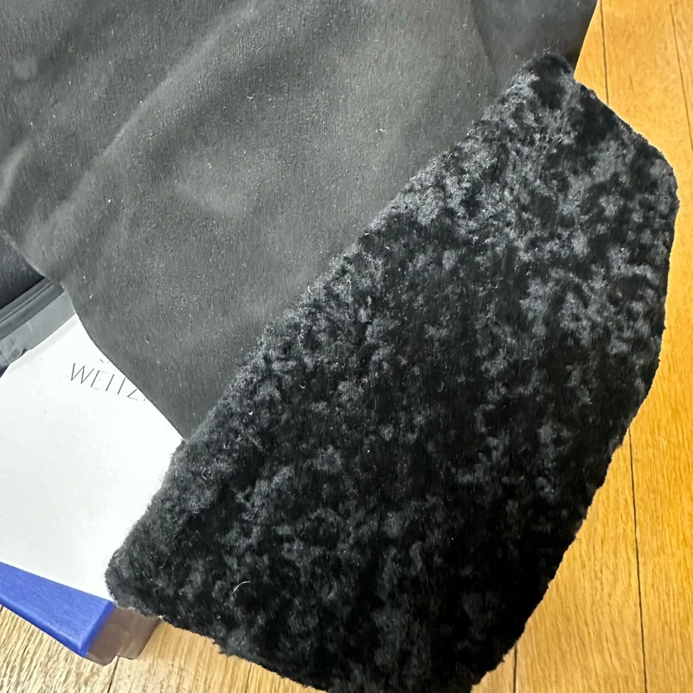 Stuart Weitzman Suede Over the Knee Boots lined in Sheared Lamb - 9.5/10